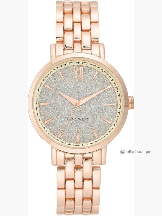 Women\'s Analog Wrist Watch with Glitter Dial and Crystal Accents main image 6